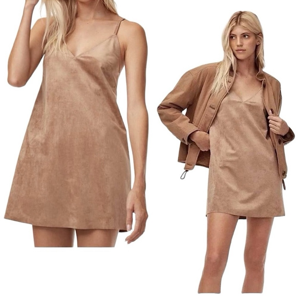 Aritzia Tan Mini Dress